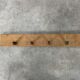 Brutalist wall coat rack in pine, 4 hooks
