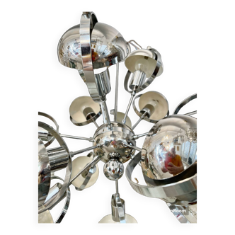 Goffredo Reggiani Orbit Space Age Chandelier, Italy 1960