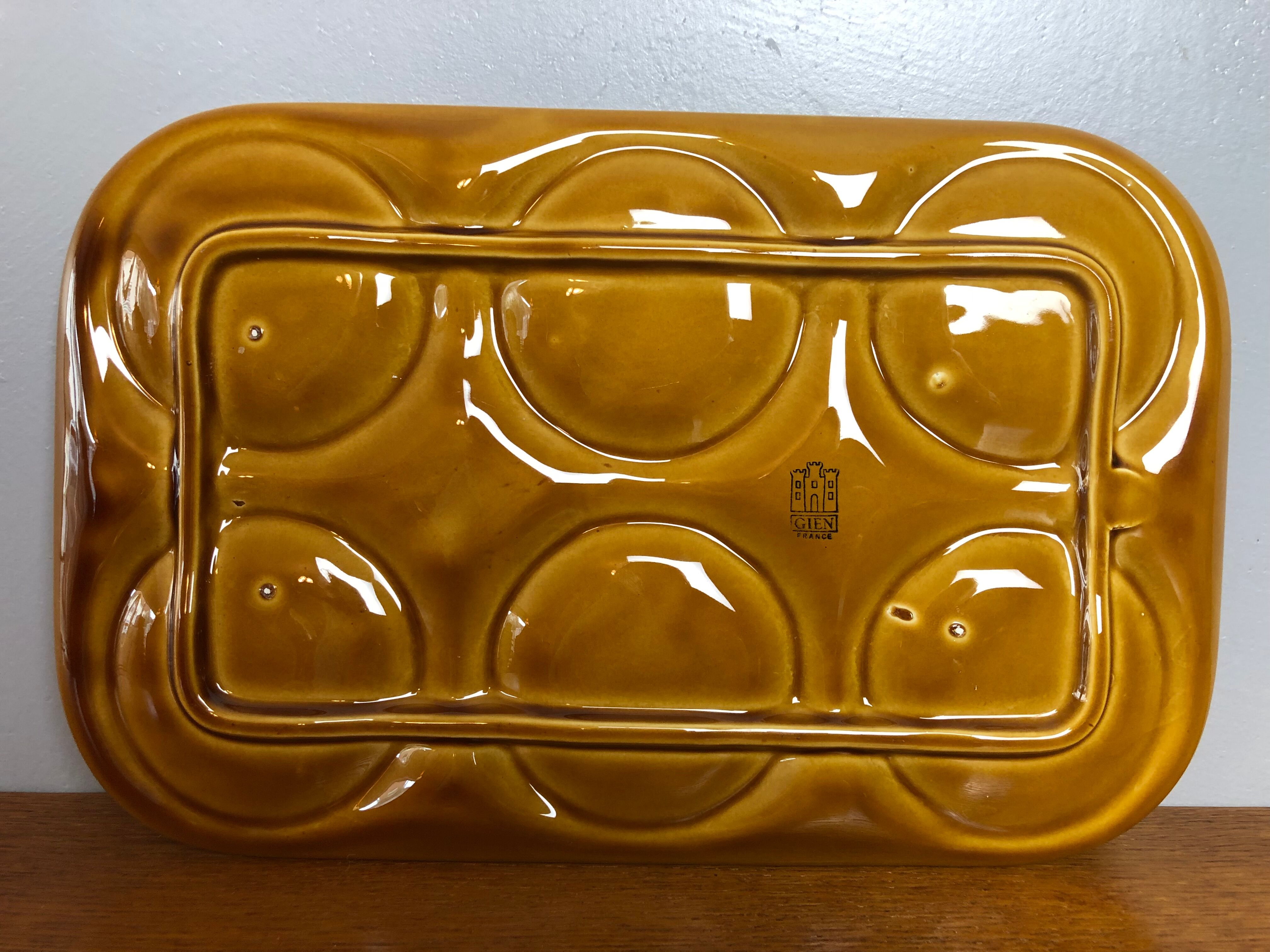 Vintage ceramic aperitif tray Gien
