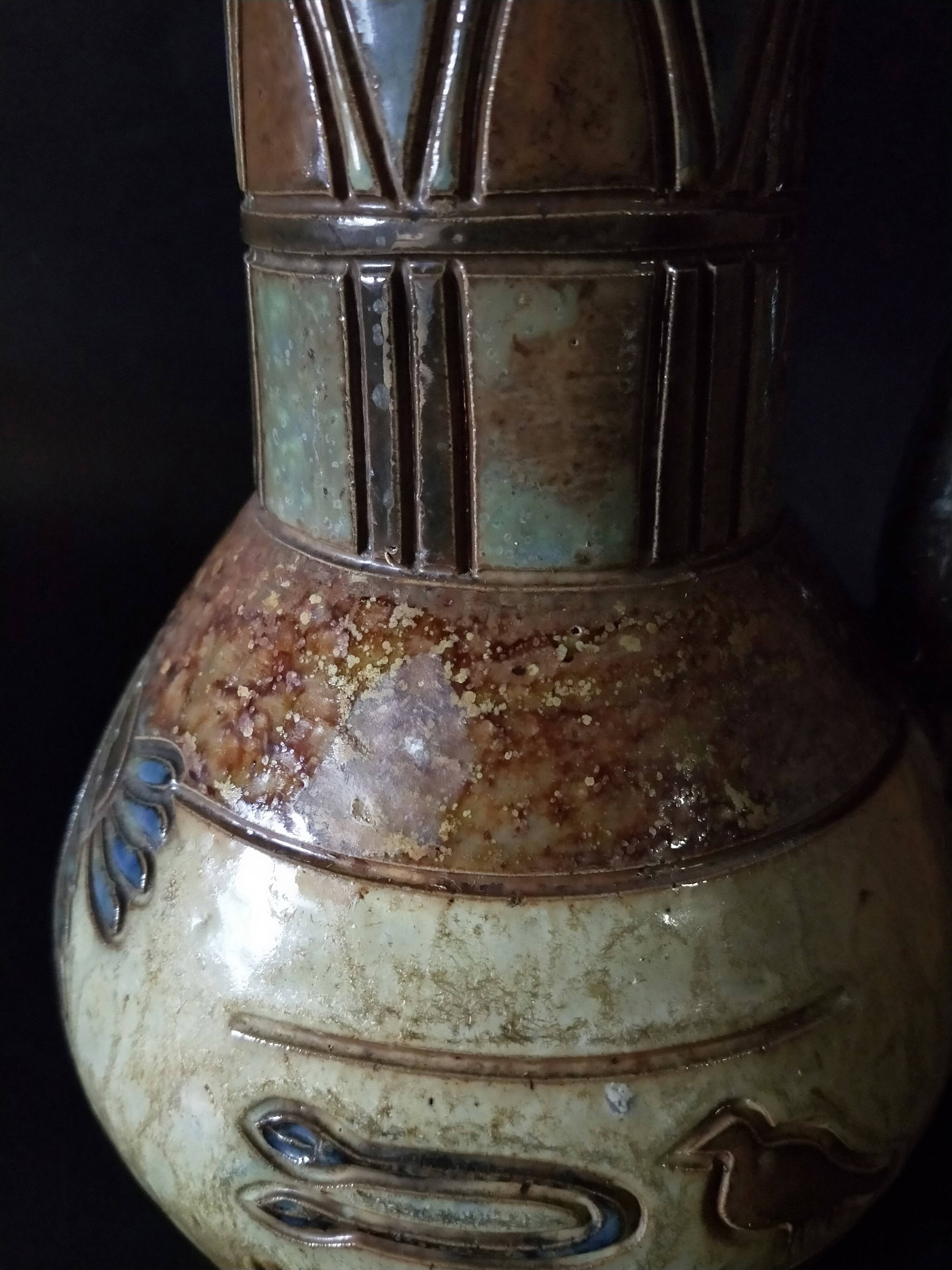 Belgian ceramic Dubois stoneware vase