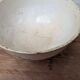 Old opaque porcelain bowl from Gien with a floral decoration.