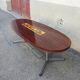 Table basse vintage ovale palissandre et céramique
