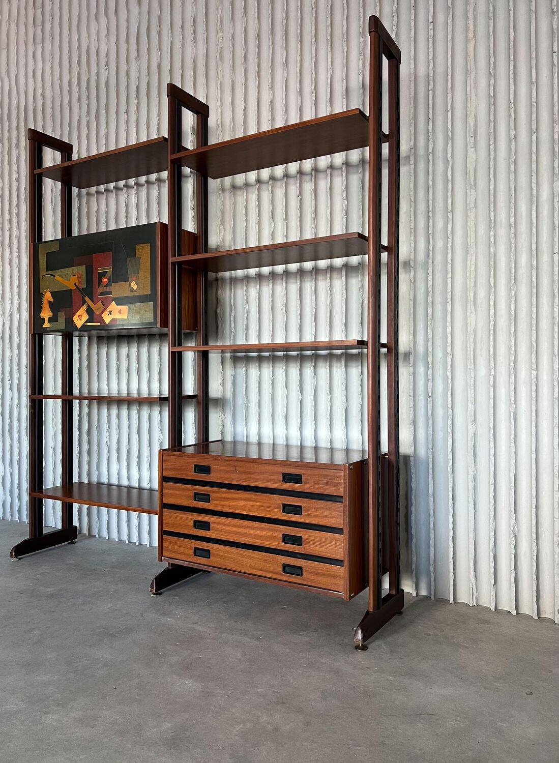 Mid-Century Italian Teak Wall Unit