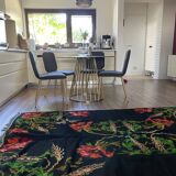 Romanian wool carpet with poppies and ears of wheat, 250x160 cm