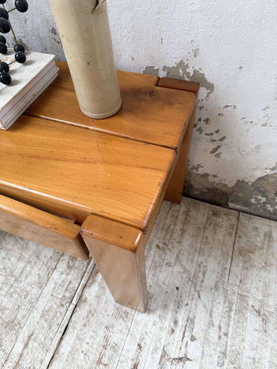 Solid elm bedside table Maison Regain