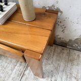 Solid elm bedside table Maison Regain