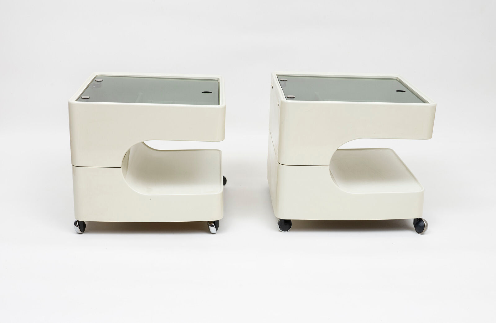 Space age night stands / side tables by Opal, Germany 1970