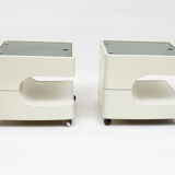 Tables de nuit / tables d’appoint de l’ère spatiale par Opal, Allemagne 1970