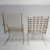 Pair of metal chairs