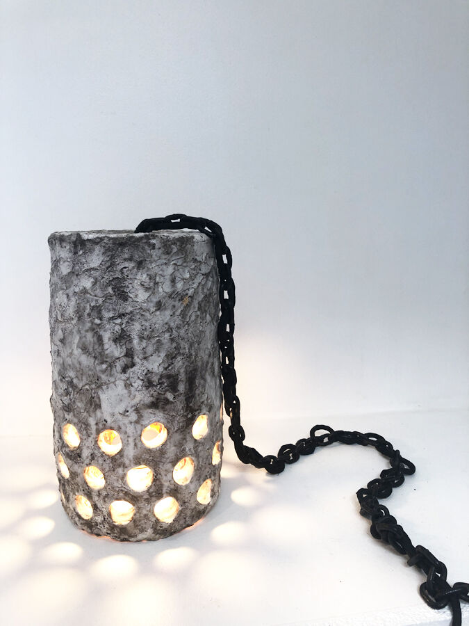 Scandinavian ceramic lamp, 1960