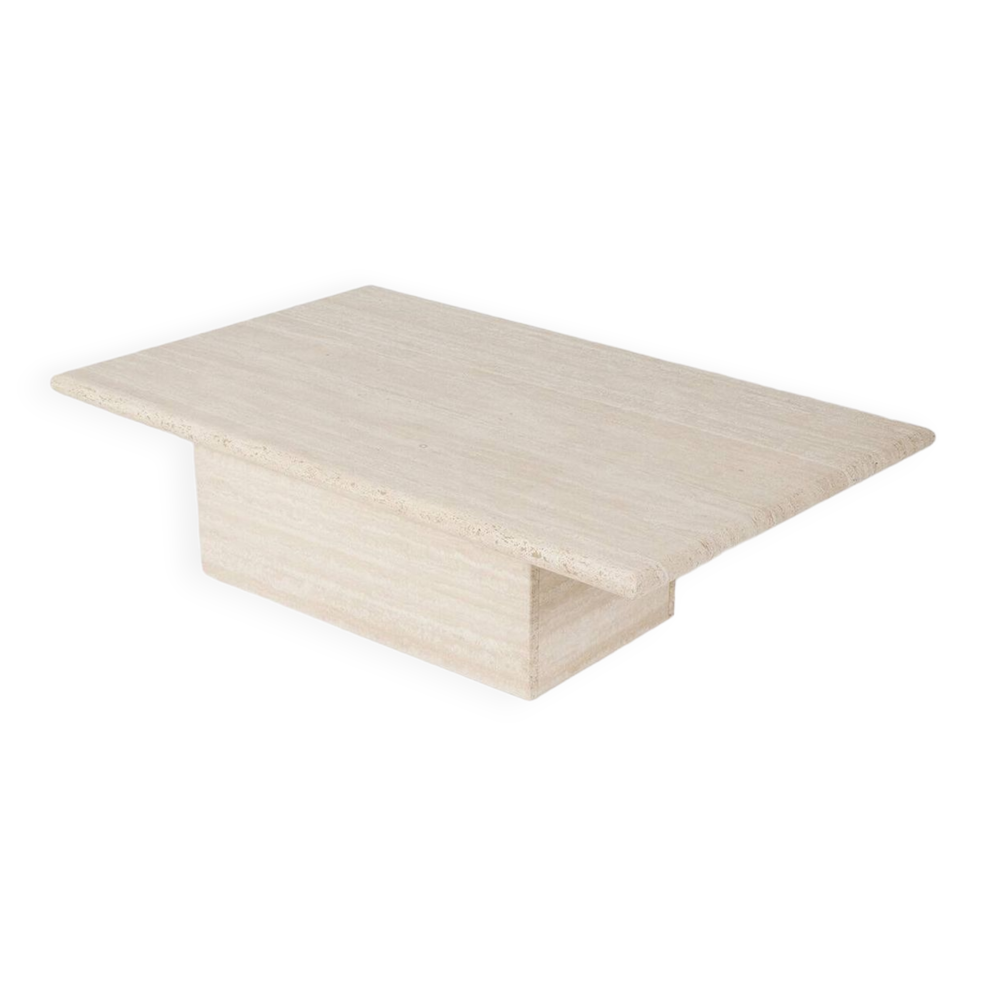 Table basse en travertin, 1970s
