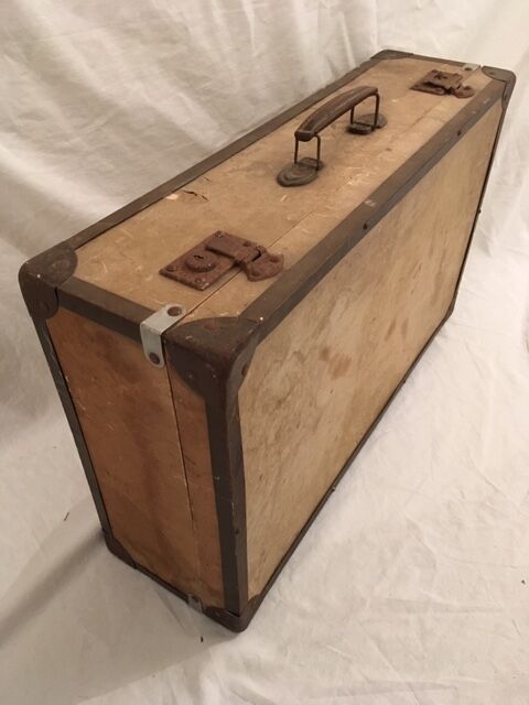 Old wood and cardboard suitcase
