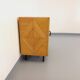 Vintage rattan, wood and metal storage cabinet from the 60s
