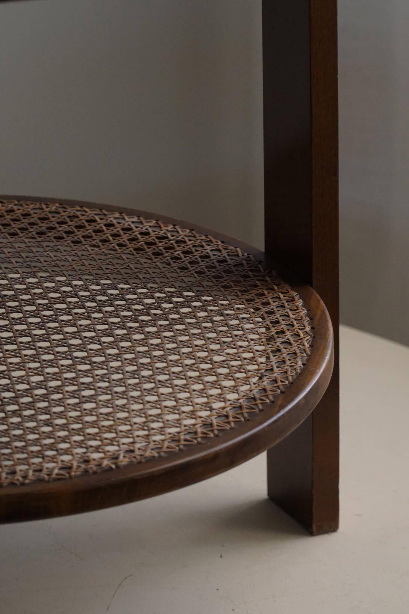 Modern Danish, Lacquered Beech Side Table, Fritz Hansen, "Model 1535", 1940s