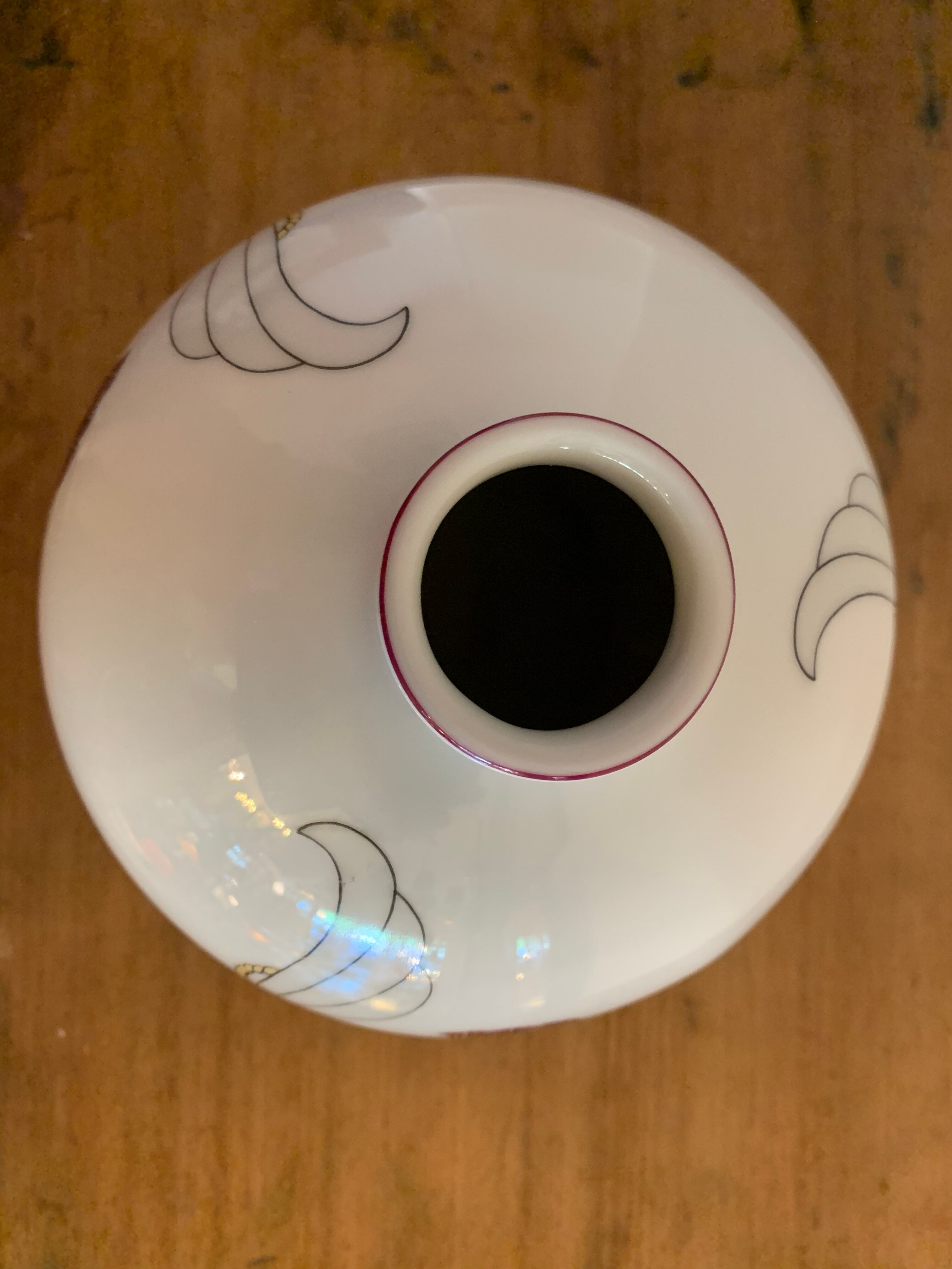 Tharaud Limoges porcelain ball vase