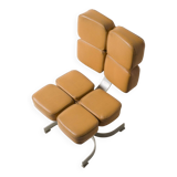 Unique brutalist chair, former Czechoslovakia, 1970s Large set available