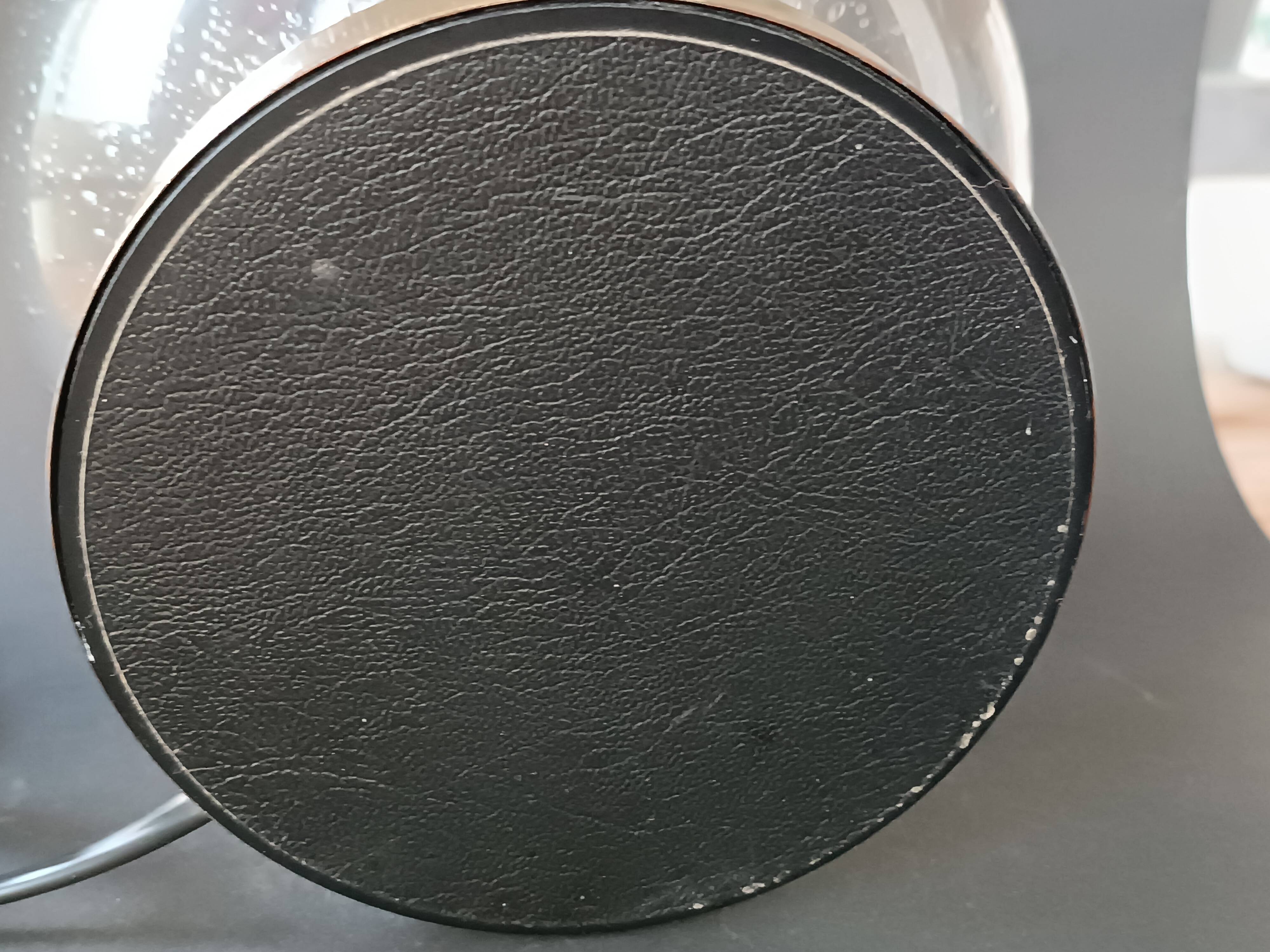 Vintage Limberg table lamp in bubbled glass and brass base