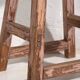 Tabouret ancien à patine rose (c.1900) #8