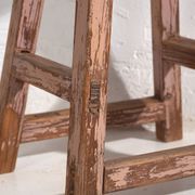 Tabouret ancien à patine rose (c.1900) #8