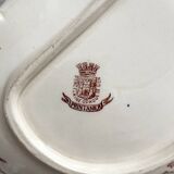 Antique wall fountain in ironstone, "Spring" Gien earthenware, late 19th century