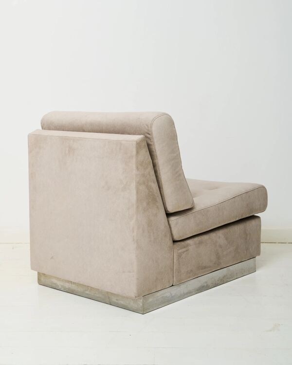 Chauffeuse grise, Jacques Charpentier, Roche Bobois, années 1970