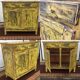 Buffet patiné jaune