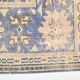Grand Tapis Oushak Vintage, Laine Fait Main, Pêche et Bleu, 194x267 Cm