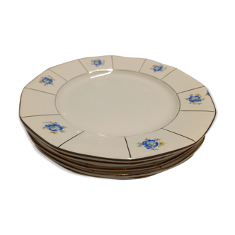 Assiettes plates Digoin Sarreguemines