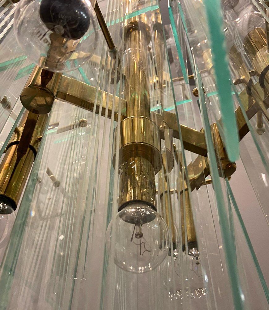 Mid-century architectural chandelier sciolari