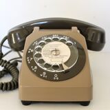 Téléphone à cadran vintage S63 bicolore