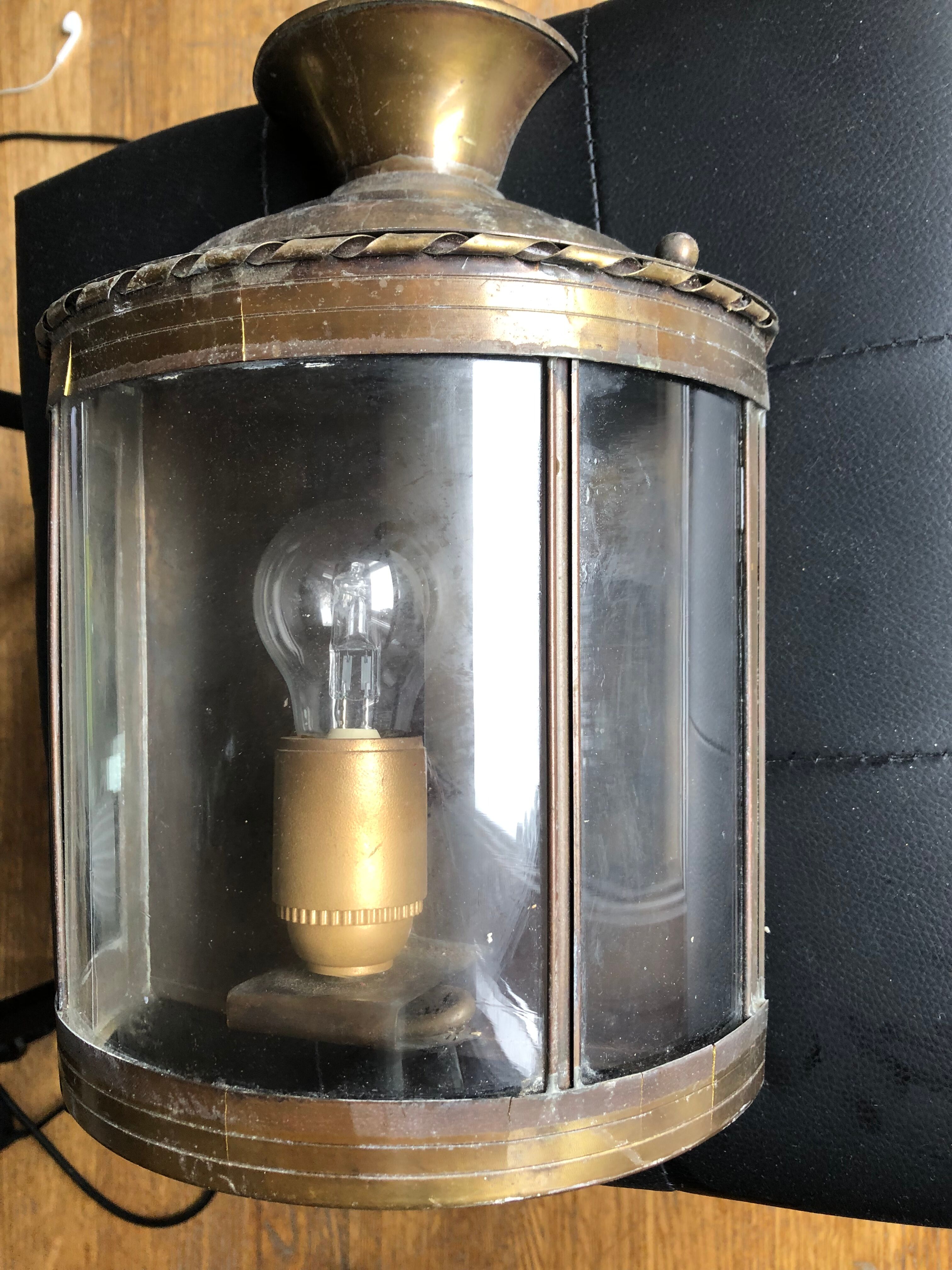 Vintage and retro copper wall lantern