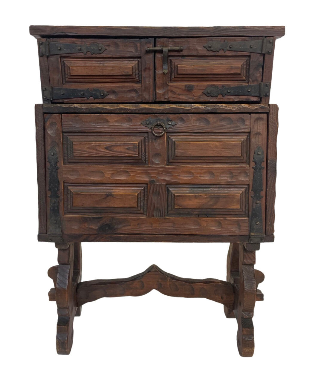 Vintage brutalist spanish wall cabinet cupboard design