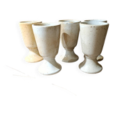 5 vintage 1960s/70s light pyrite stone coffee/tea mugs