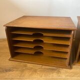 Two Wooden Office Mail Sorter
