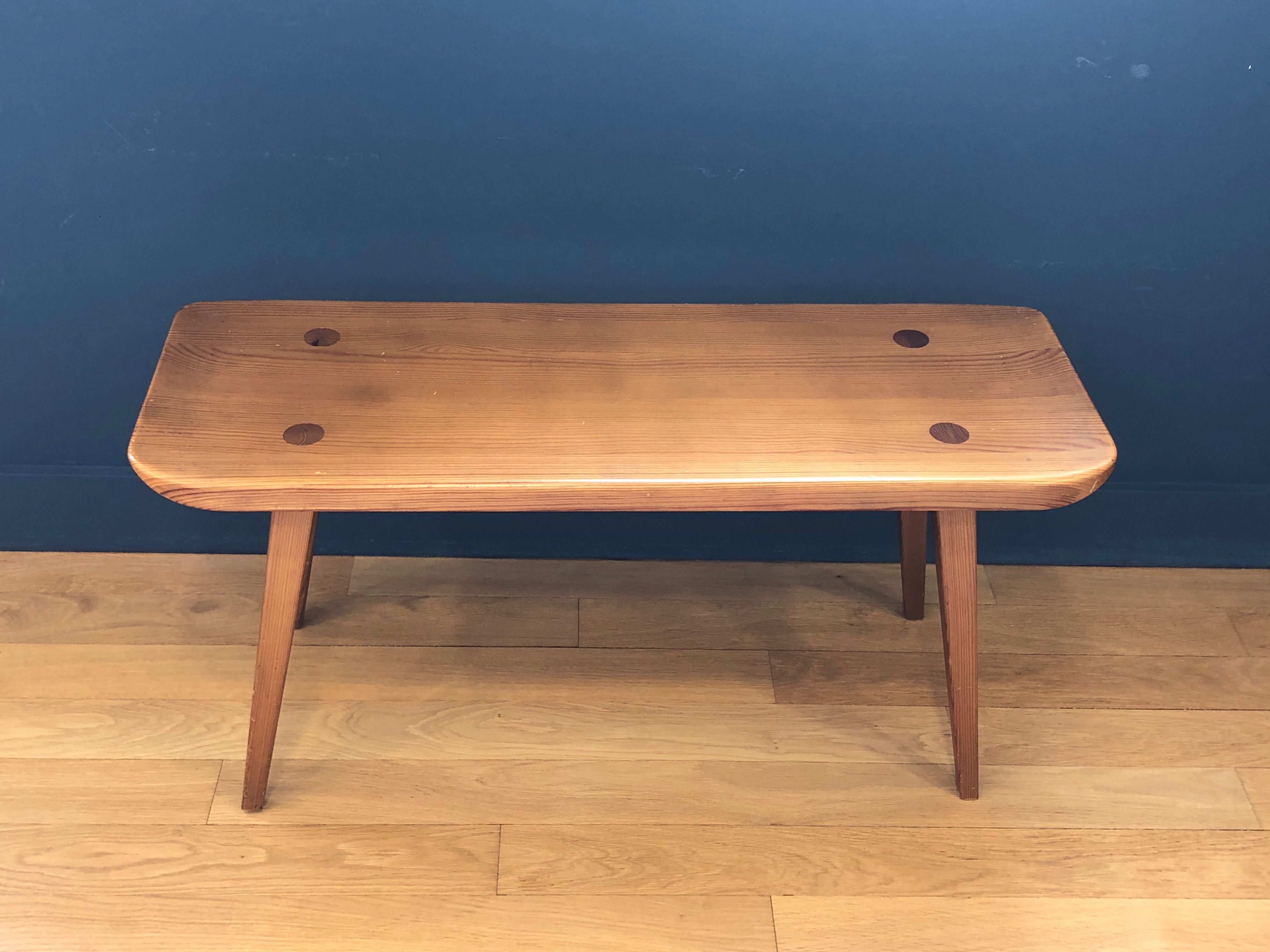 Scandinavian wooden bench