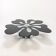 Mid century italian flower table chrome and glass, 1980s