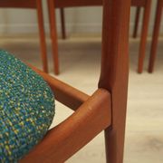 Set of six teak chairs, Danish design, 1960s, manufacture: N. & K. Bundgaar