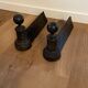 Pair of nineteenth cast and bronze chenets