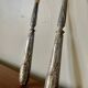 Horn and silver-plated salad cutlery, early 20th century.