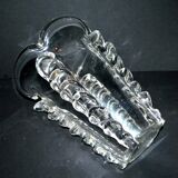 Vintage Vallerysthal blown crystal vase H26.5cm