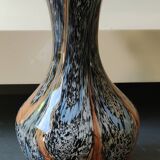 Murano Art Glass Carafe Vase/Carlo Moretti, Speckled Swirls