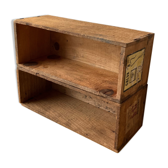 Set of 2 vintage boxes for shelf
