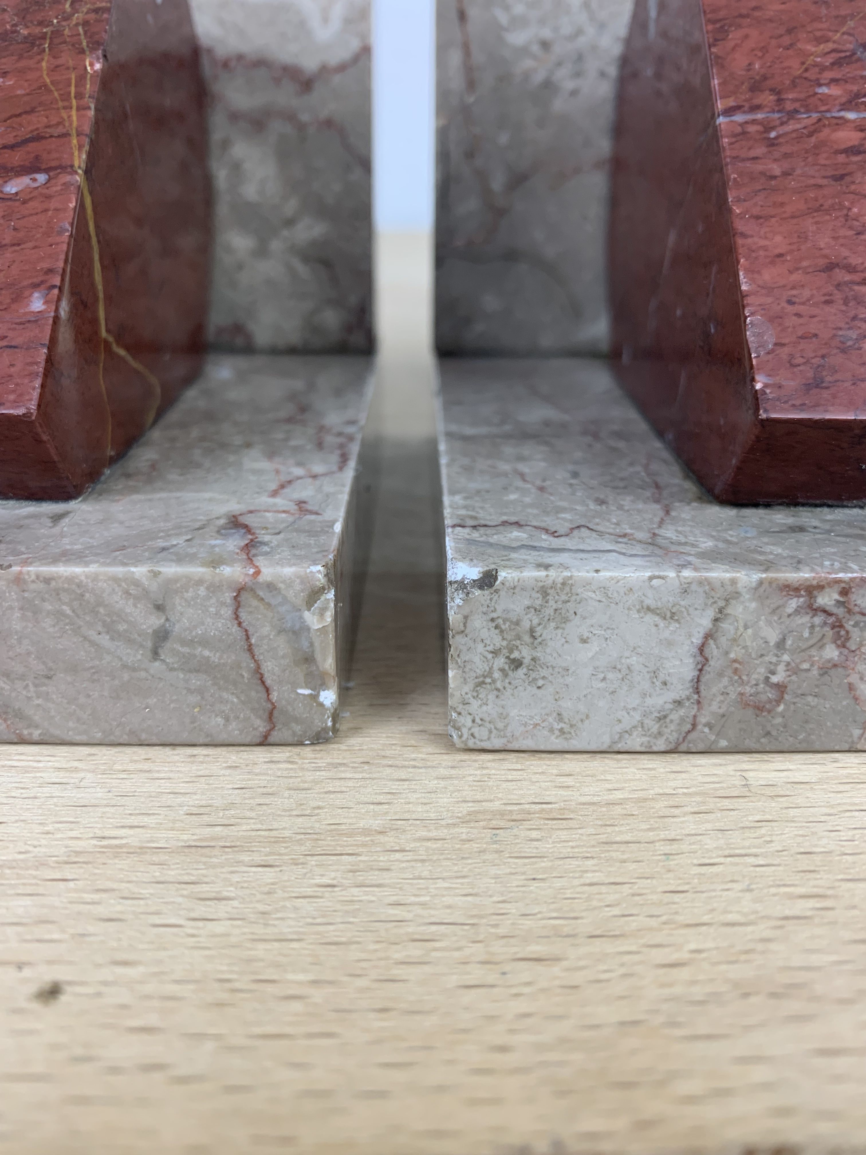 Pair of greenhouses geometric marble books art deco