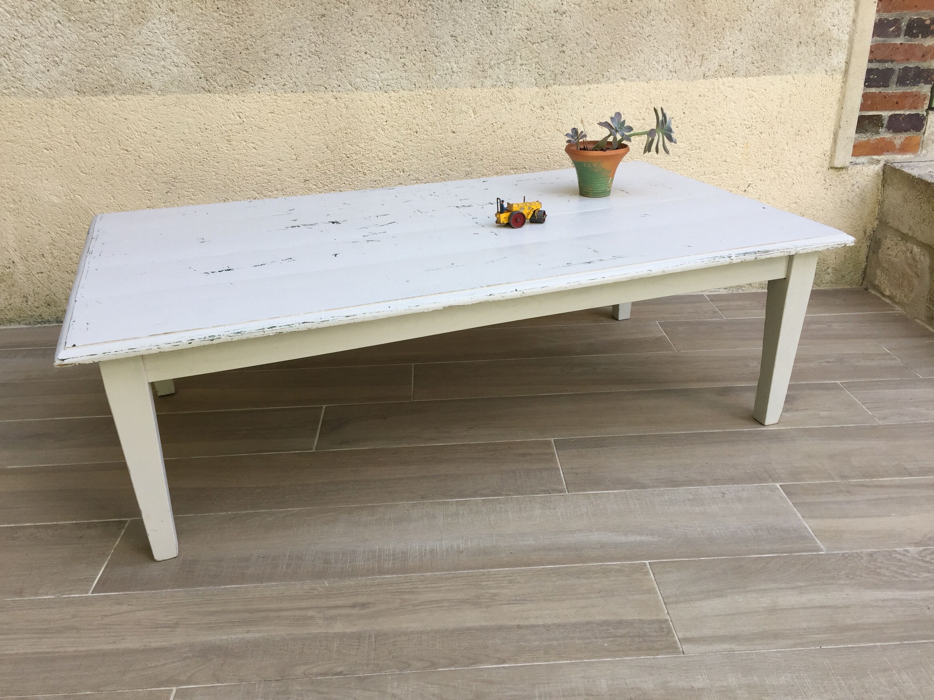 Table basse de ferme vintage