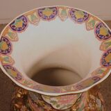 Chinese Enamelled Porcelain Vase with Polychrome Decoration - on Pedestals