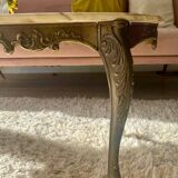 Vintage marble and brass coffee table