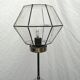 Lampadaire trépied et globe en verre octogonale Kaoyi