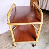 Bamboo trolley on casters