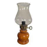 Vintage lamp 50s in wood and glass