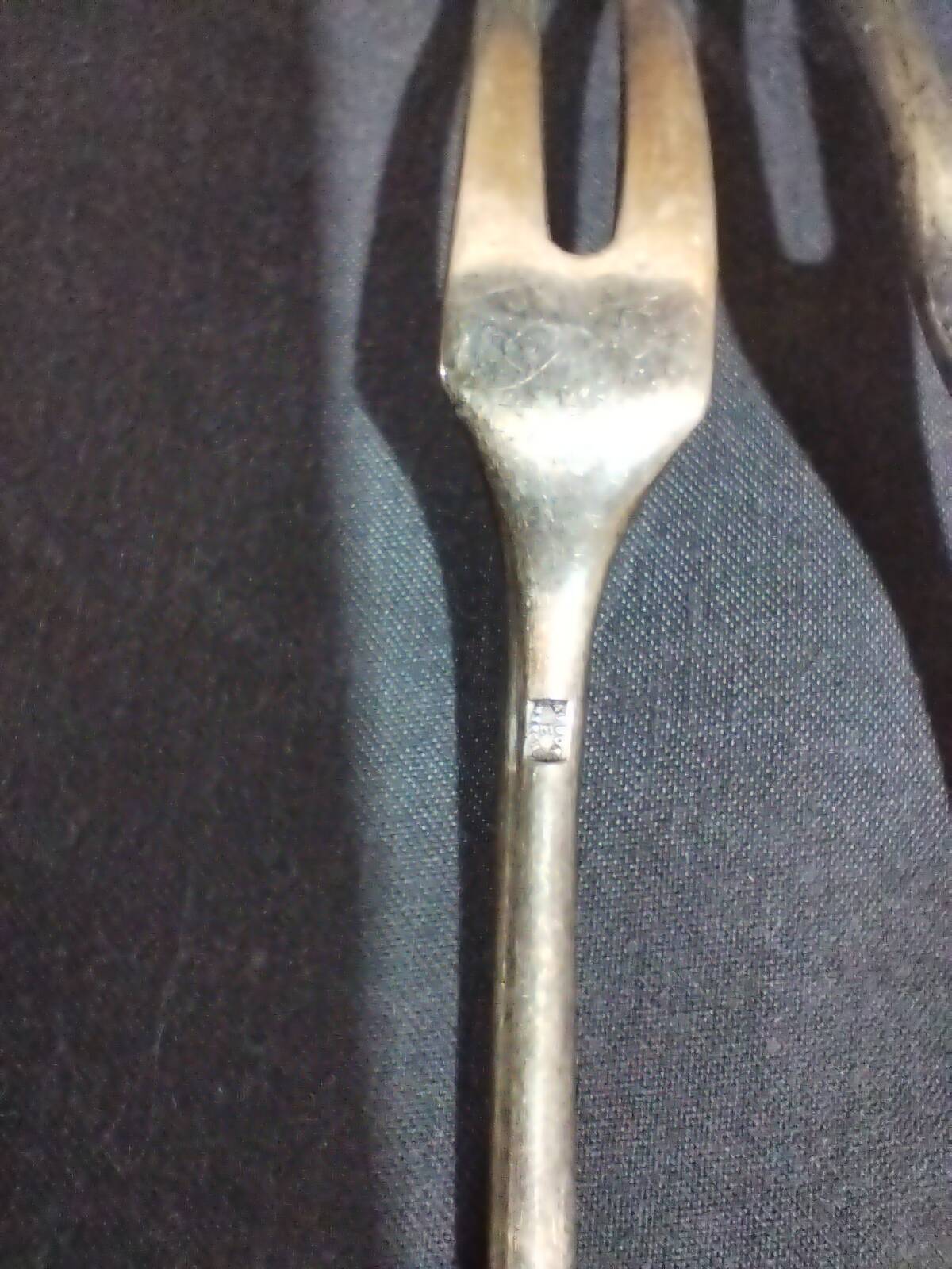 Set of 6 silver snail forks